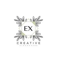 EX Initial Letter Flower Logo Template Vector premium vector art