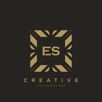 ES initial letter luxury ornament monogram logo template vector