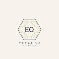 EQ Initial Letter Flower Logo Template Vector premium vector art