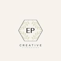 EP Initial Letter Flower Logo Template Vector premium vector art