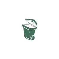Trush bin icon logo illustration design vector