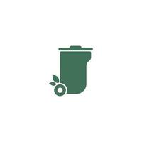 Trush bin icon logo illustration design vector