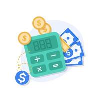 Money Dollar Bills and Coins Cash Icon. Vector illustration for web