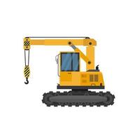 Illustration of mobile crane isolated on white background vector