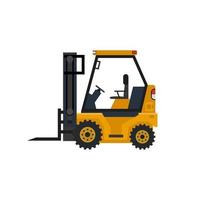 Loader vector icon. Forklift truck cargo illustration