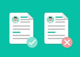 Accept document. Igned, approved, document icon. Project completed vector