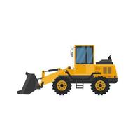 Front loader. Vector illustration without