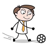 asset of young businessman cartoon character playing ball vector