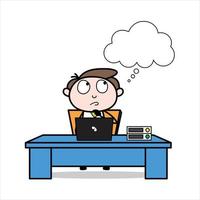 asset of a young businessman cartoon character who is confused about a task vector