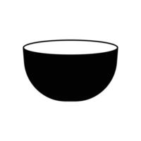 Bowl glyph icon illustration. Simple vector design editable.