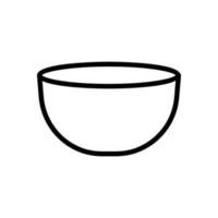 Bowl line icon illustration. Simple vector design editable.