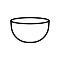 Bowl line icon illustration. Simple vector design editable.