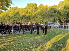 London in the UK in September 2022. People in a queue to see the Queen lying in state. photo