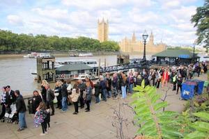 London in the UK in September 2022. People in a queue to see the Queen lying in state. photo