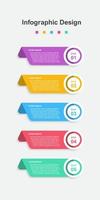 Five Steps Colorful abstract business infographic template vector