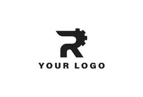 plantilla de diseño de logotipo de configuración r vector