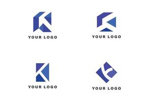 K letter logo design template vector