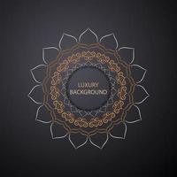 fondo islámico de mandala de lujo con patrón arabesco, diseño de portada de tarjeta de boda de fondo oranamental vector