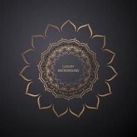 Luxury mandala islamic background with arabesque pattern, oranamental background wedding card cover design vector