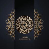 Luxury mandala islamic background with arabesque pattern, oranamental background wedding card cover design vector