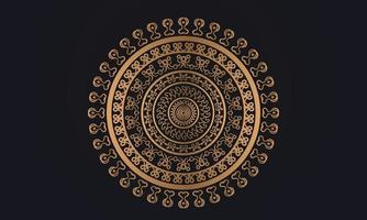 Luxury mandala islamic background with arabesque pattern, oranamental background wedding card cover design vector