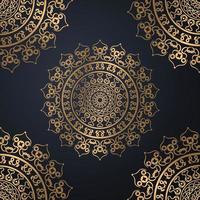 Luxury mandala islamic background with arabesque pattern, oranamental background wedding card cover design vector