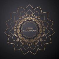 Luxury mandala islamic background with arabesque pattern, oranamental background wedding card cover design vector