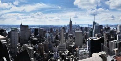 A Panoramic view of New York city in the USA photo