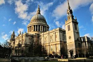 A view of St Pauls Cathedral in London photo