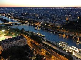 A panoramic view of Paris in the summer photo