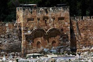 A view of the sealed Golden Gate in JerusalemJerusalemIsraelTravelOutdoor photo