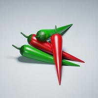 3d rendered chili perfect for design project photo