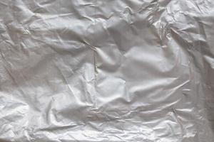 Cierre de fondo de textura de bolsa de plástico gris foto