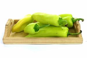 green sweet pepper isolated on a white background photo