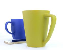 Colorful coffee cup photo