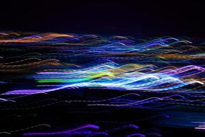 Abstract motion city night lighting. photo