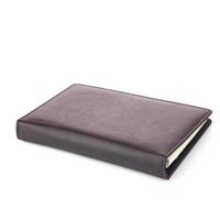 brown leather cover notebook on white background photo