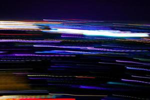 Abstract motion city night lighting. photo