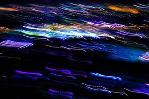 Abstract motion city night lighting. photo