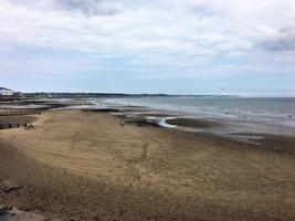 una vista del mar en bridlington en yorkshire foto