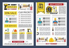 Vector poster template for home repair service