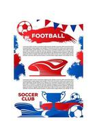 Vector football poster for soccer club