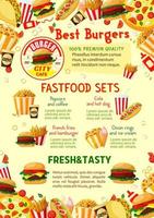 Vector fast food restaurant menu poster