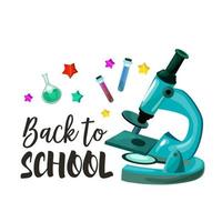 Back to School vector chemistry lesson poster