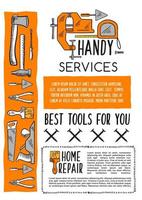 House repair tool and carpentry equipment poster vector