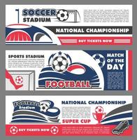 Vector football soccer championship banners