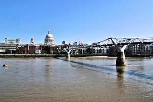 A view of the River Thames in London on a sunny day photo