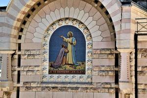 Jerusalem in Israel in May 2019. A view of the Church of St Peter at Galicantu in Jerusalem photo