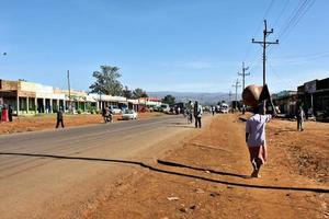Kimilili in Kenya in February 2011. A view of People selling products in Kenya photo