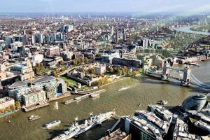 An aerial view of London photo